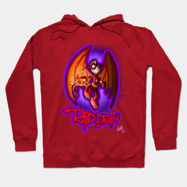 Red Dragon Hoodie by Rufus Cribbles